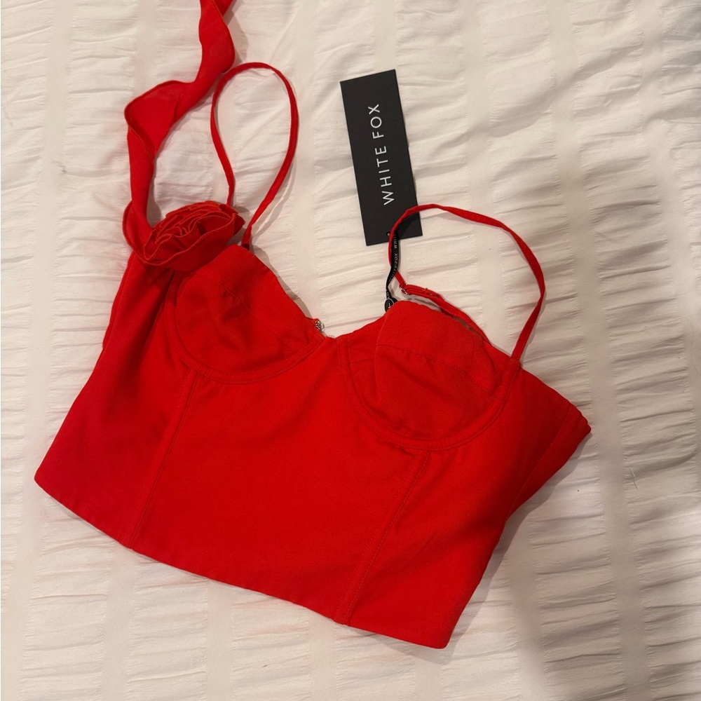 White Fox Boutique Vibrant Red Bustier